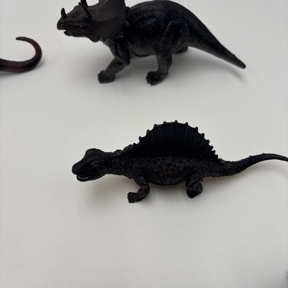 Vintage Dinosaur Figures Soft Hard Plastic Unbranded Lot Of 6 Velociraptor - Picture 6 of 16